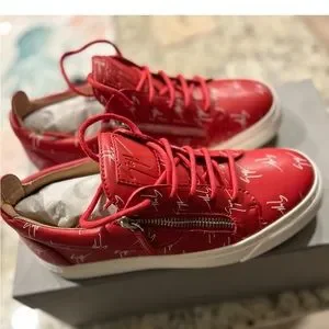Men’s Giuseppe Zanotti Red Leather Sneakers Style#RU00104 Giuseppe zanotti (red leather low top sneakers) – VIP  main image 3